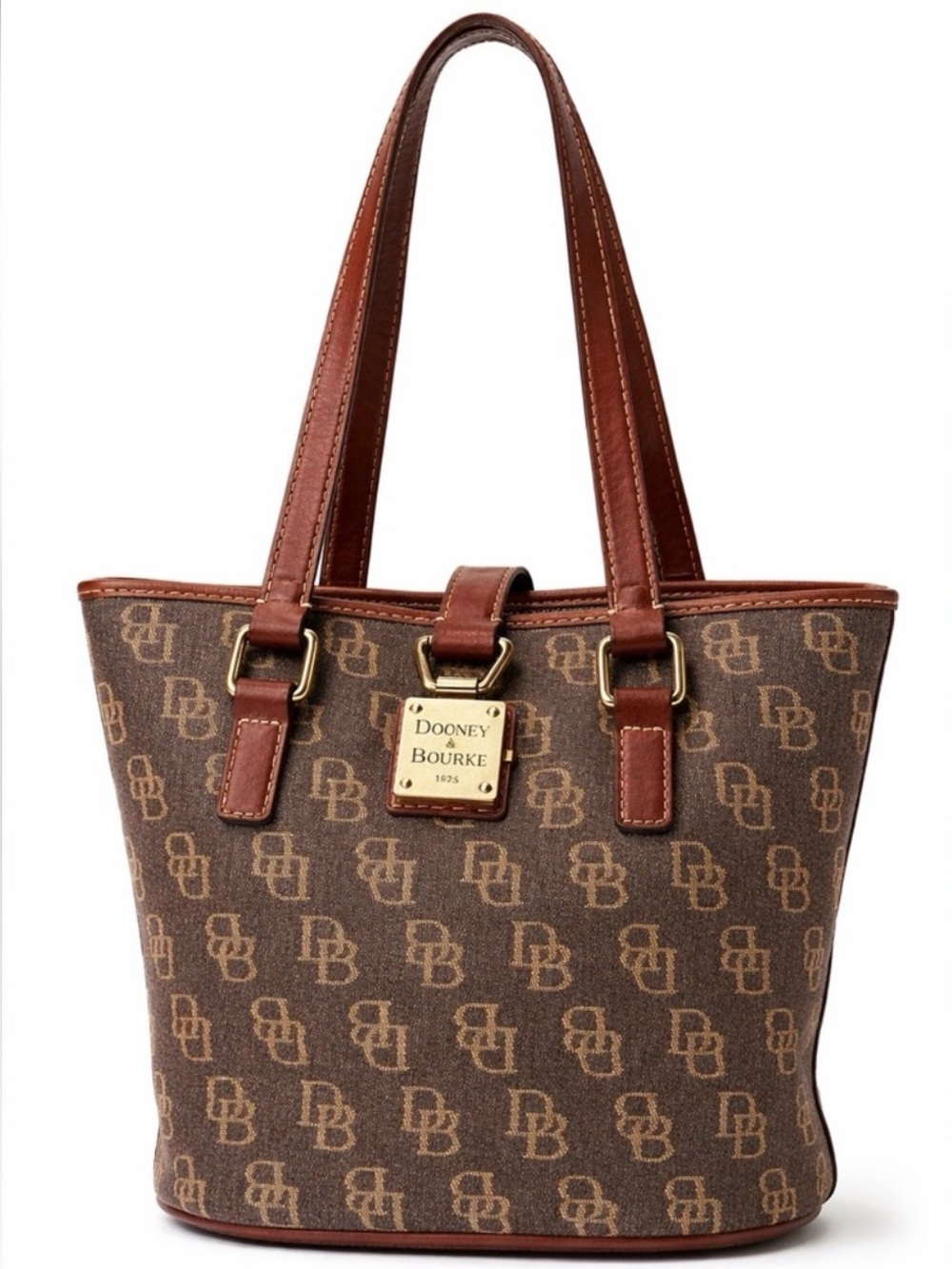 Dooney & Bourke Monogram Bucket Bag With Piston Lock